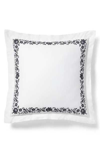 Shop Ralph Lauren Eloise Organic Cotton Embroidered Euro Sham In Studio White