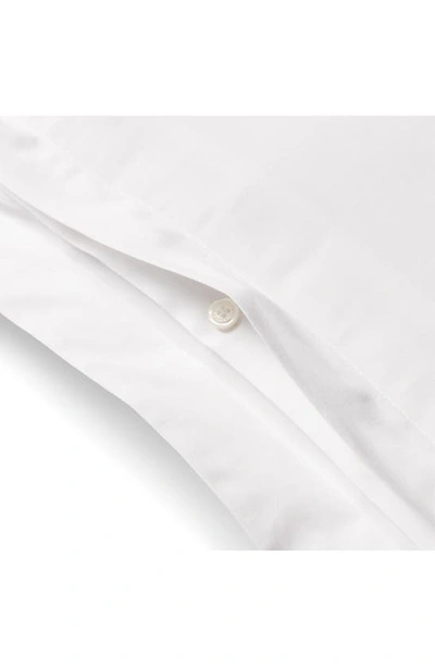 Shop Ralph Lauren Eloise Organic Cotton Embroidered Euro Sham In White/ Polo Navy