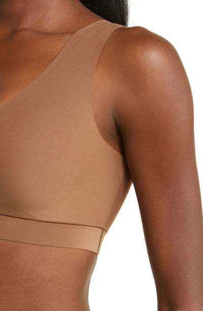 Chantelle Lingerie Soft Stretch Padded V-neck Bra In Cocoa