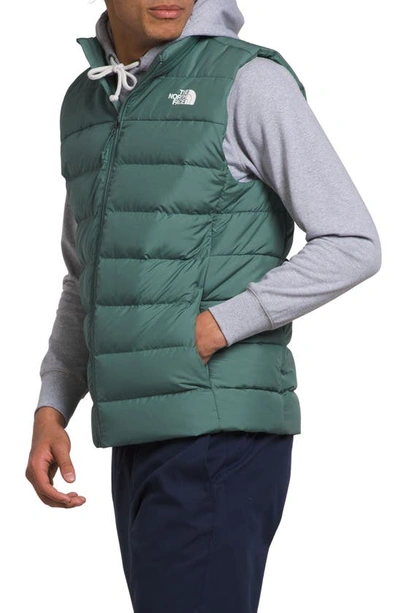 Shop The North Face Aconagua 3 Puffer Vest In Dark Sage