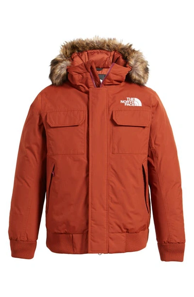 Shop The North Face Mcmurdo Water Repellent 600 Fill Power Down Parka With Faux Fur Trim In Brandy Brown