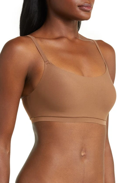 Chantelle Lingerie Soft Stretch Scoop Padded Bralette In Cocoa