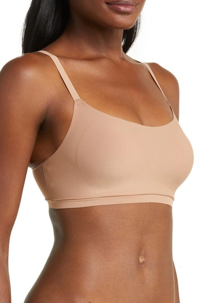 Shop Chantelle Lingerie Soft Stretch Scoop Padded Bralette In Coffee Latte