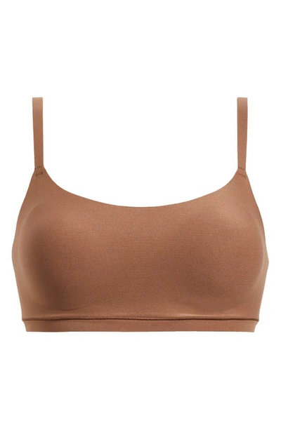 Chantelle Lingerie Soft Stretch Scoop Padded Bralette In Cocoa