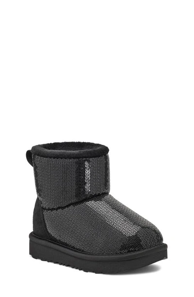 Shop Ugg Kids' Classic Mini Sequin Boot In Black