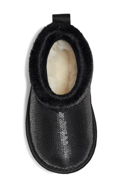 Shop Ugg Kids' Classic Mini Sequin Boot In Black
