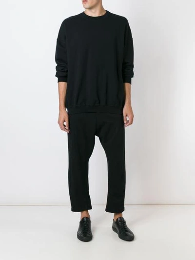 Shop Haider Ackermann Cropped Track Pants In Black