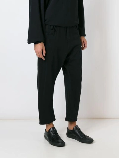 Shop Haider Ackermann Cropped Track Pants In Black