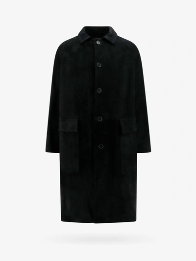 Shop Salvatore Santoro Coat In Black