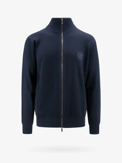 Shop Giorgio Armani Sweatshirt In Blue