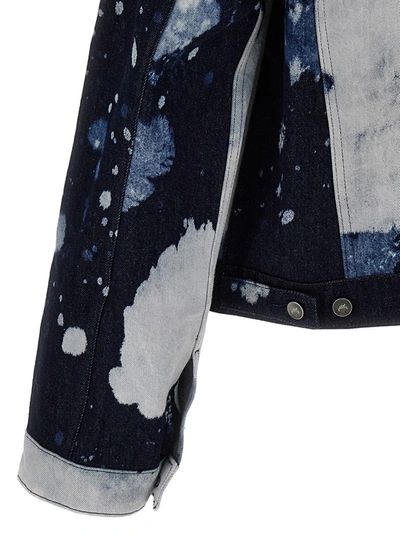 Shop A-cold-wall* 'bleached' Denim Jacket In Multicolor