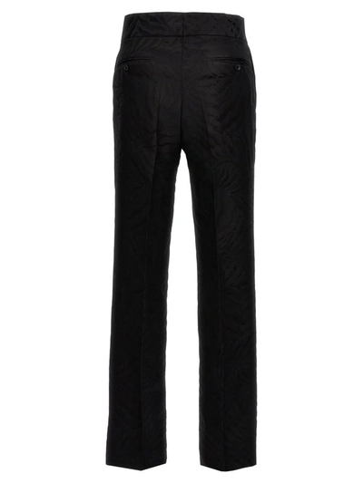 Shop Bally Jacquard Pants In Black