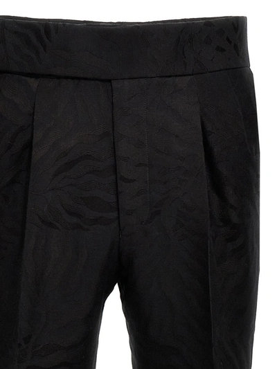 Shop Bally Jacquard Pants In Black