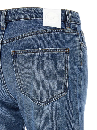 Shop Coperni 'open Knee' Jeans In Light Blue