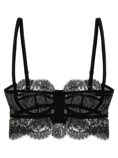 Shop Dolce & Gabbana Lace Bra In Black