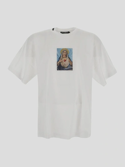 Shop Dolce & Gabbana T-shirts And Polos In Biancoottico