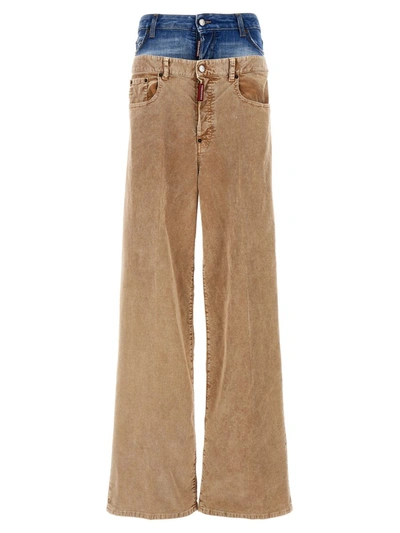 Shop Dsquared2 'twin Pack' Pants In Beige