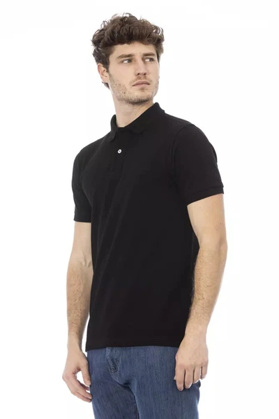Shop Baldinini Trend Black Cotton Polo Men's Shirt