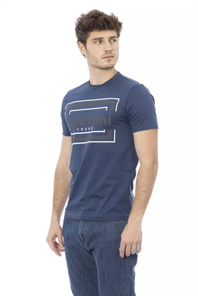 Shop Baldinini Trend Blue Cotton Men's T-shirt