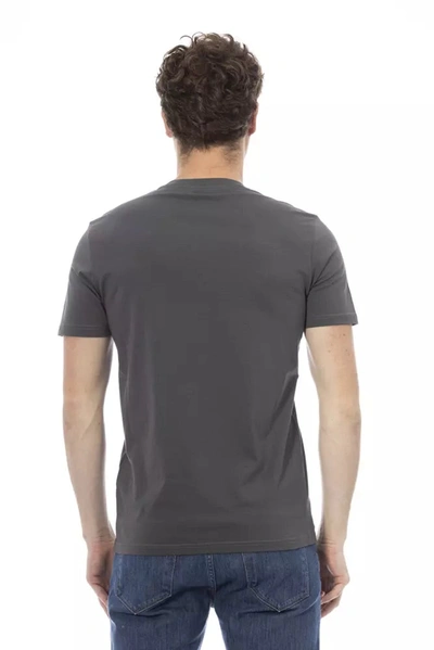 Shop Baldinini Trend Gray Cotton Men's T-shirt