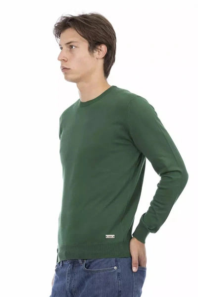 Shop Baldinini Trend Green Cotton Men's Sweater