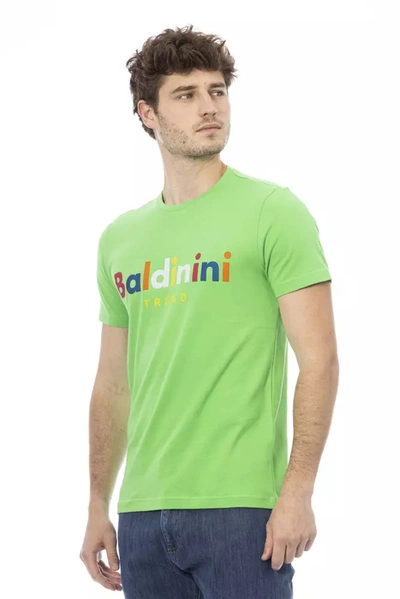Shop Baldinini Trend Green Cotton Men's T-shirt