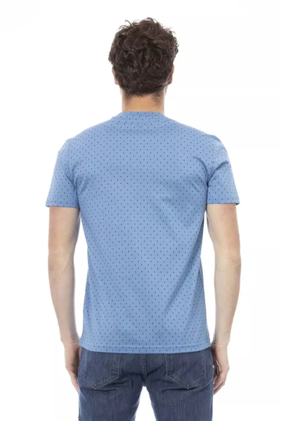 Shop Baldinini Trend Light Blue Cotton Men's T-shirt