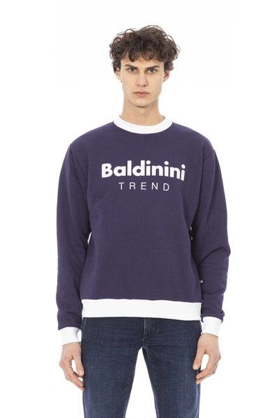 Shop Baldinini Trend Purple Cotton Men's Sweater