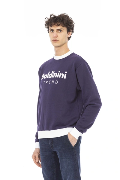 Shop Baldinini Trend Purple Cotton Men's Sweater