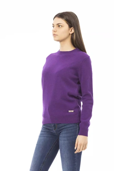 Shop Baldinini Trend Purple Wool Women's Sweater
