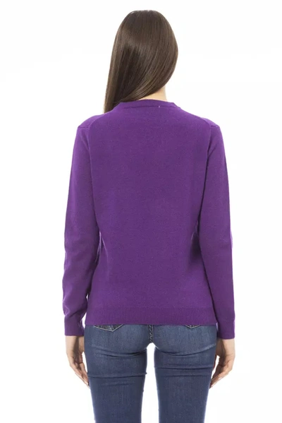 Shop Baldinini Trend Purple Wool Women's Sweater