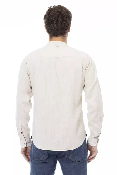 Shop Baldinini Trend White Rayon Men's Shirt