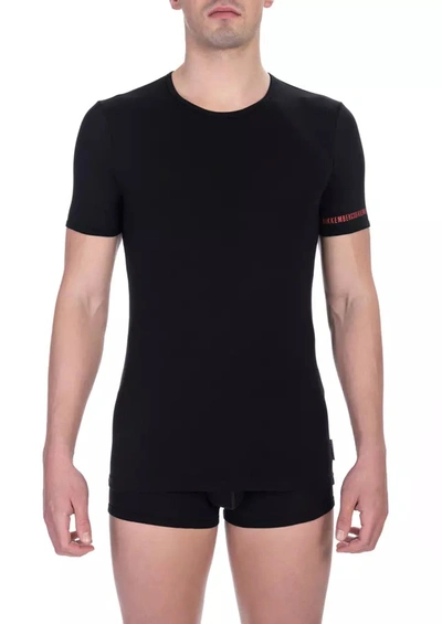 Shop Bikkembergs Black Cotton Men's T-shirt