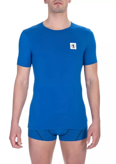 Shop Bikkembergs Blue Cotton Men's T-shirt