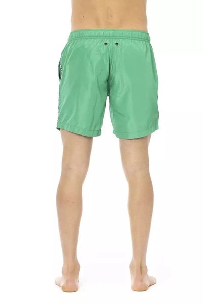 Shop Bikkembergs Green Polyester Men's Swimwear