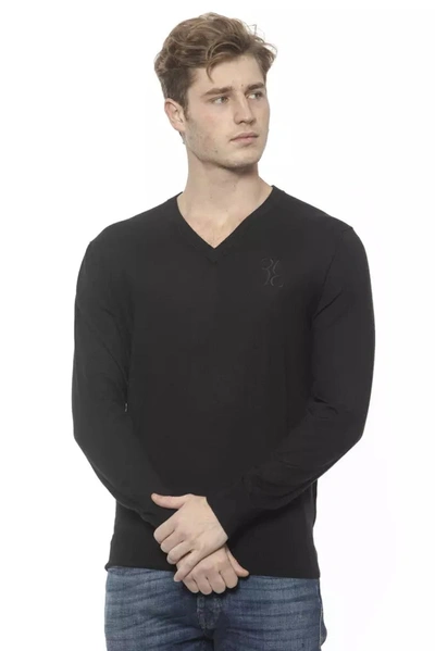 Shop Billionaire Italian Couture Elegant V-neck Cashmere Men's Sweater In Black