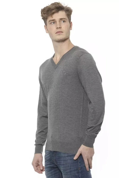 Shop Billionaire Italian Couture Exquisite Cashmere V-neck Mens Men's Sweater In Gray