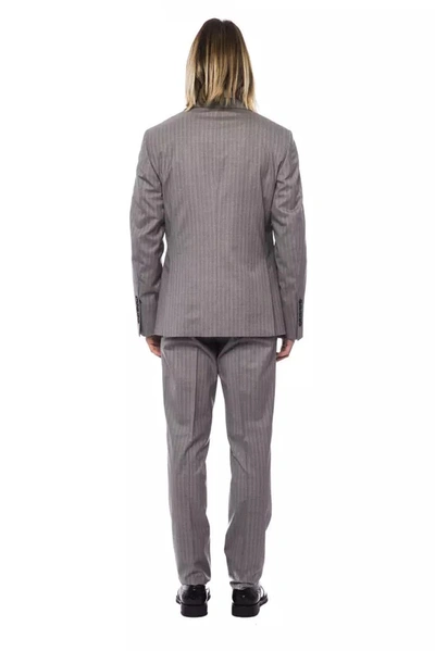 Shop Billionaire Italian Couture Elegant Gray Italian Wool Men's Suit