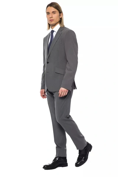 Shop Billionaire Italian Couture Elegant Gray Wool Two-button Designer Men's Suit