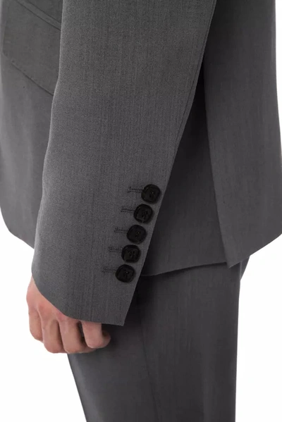 Shop Billionaire Italian Couture Elegant Gray Wool Two-button Designer Men's Suit