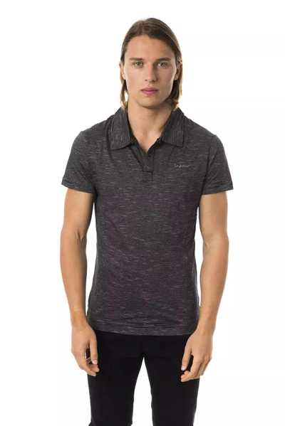 Shop Byblos Elegant Striped Short Sleeve Polo Men's Shirt In Black