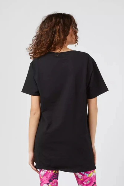 Shop Custo Barcelona Chic Oversized Cotton Tee With Statement Front Women's Print In Black