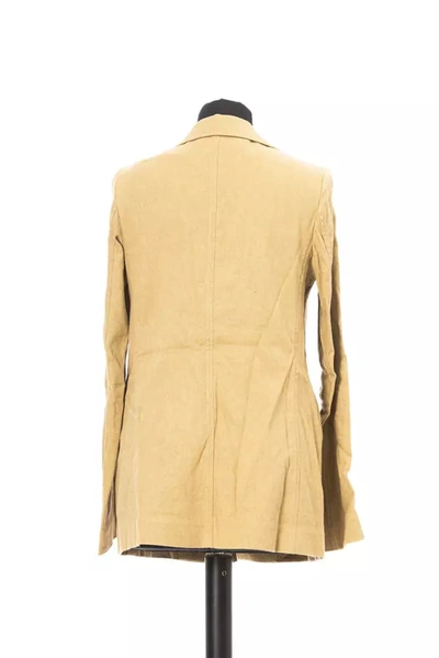 Shop Jacob Cohen Beige Cotton-linen Blend Women's Jacket