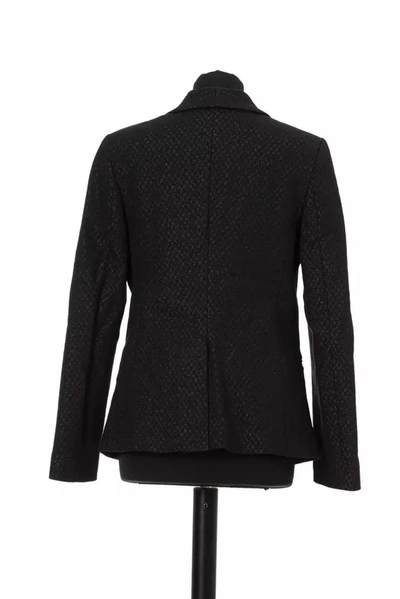 Shop Jacob Cohen Elegant Slim Cut Fabric Jacket With Lurex Women's Details In Black