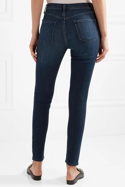 Shop J Brand Maria High-rise Skinny Jeans In Blue