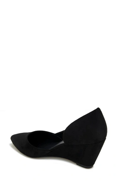 Reaction Kenneth Cole Eltinn Wedge Pump In Black Microsuede