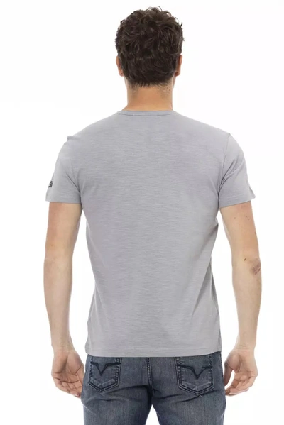 Shop Trussardi Action Gray Cotton Men's T-shirt