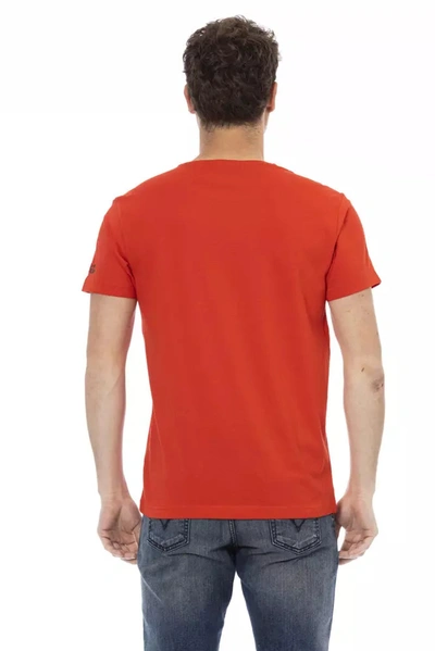Shop Trussardi Action Red Cotton Men's T-shirt