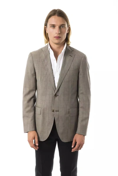 Shop Uominitaliani Elegant Gray Wool Two-button Men's Blazer