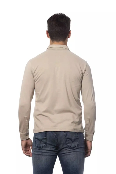 Shop Verri Elegant Beige Regular Fit Cotton Men's Shirt